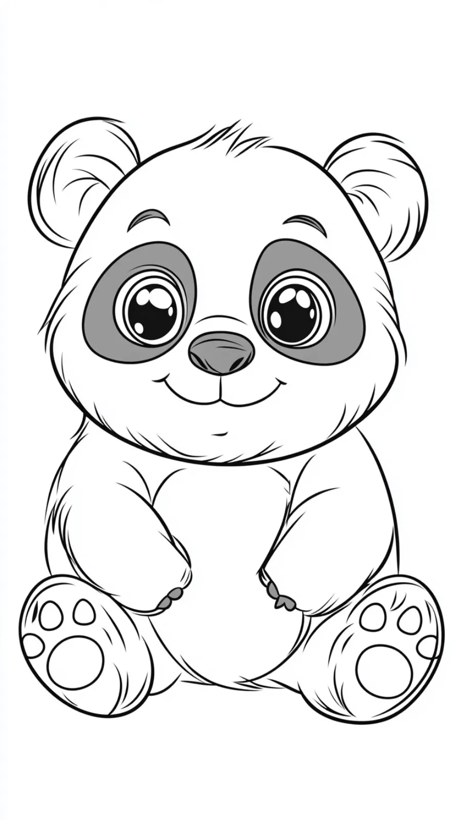 image pour coloriage Panda enfant