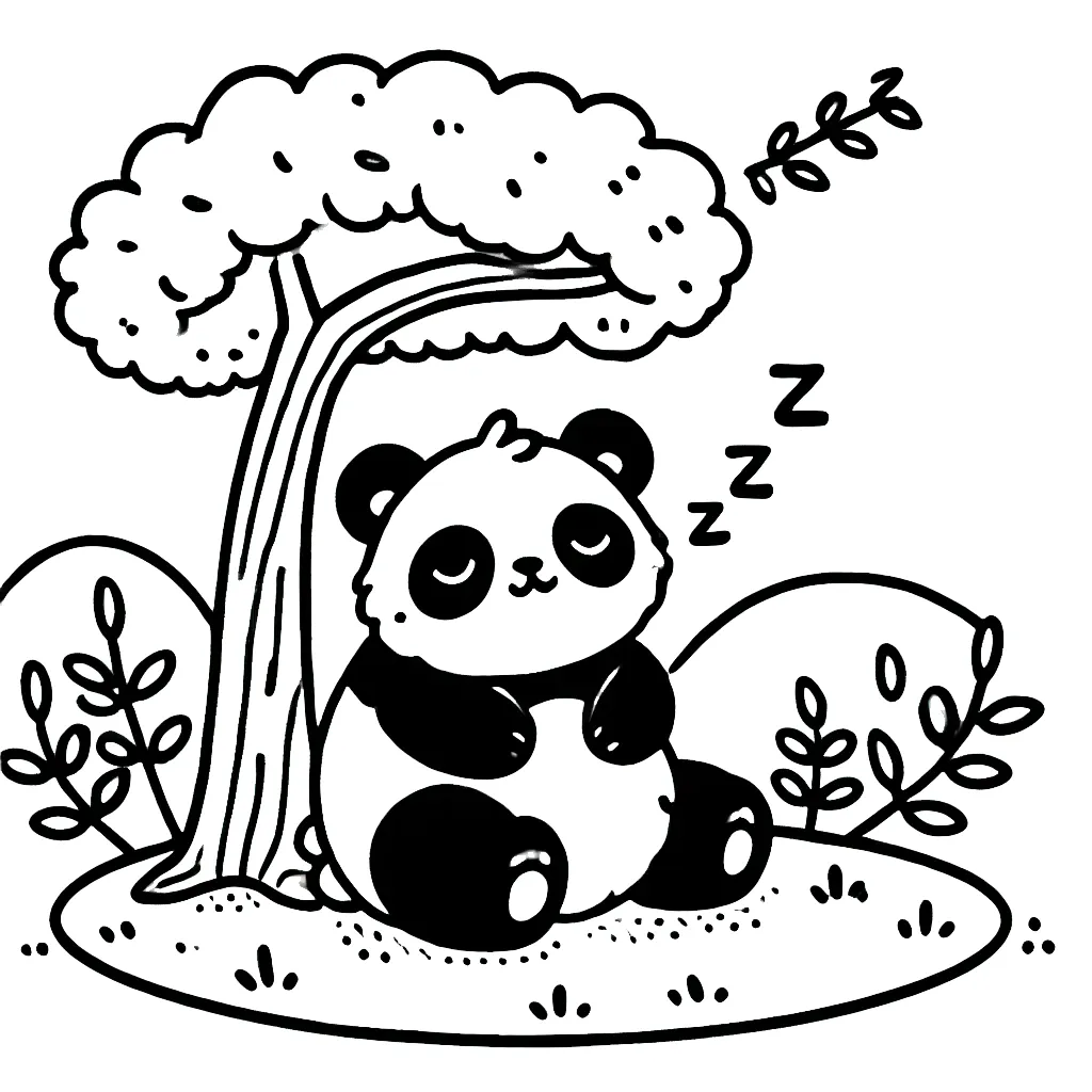 coloriage Panda gratuit à imprimer