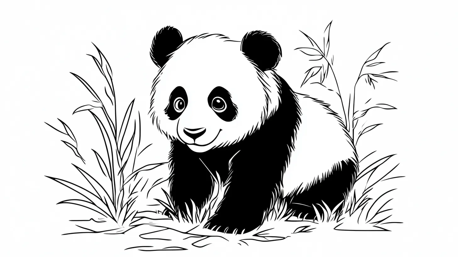 coloriage Panda pour enfants à imprimer