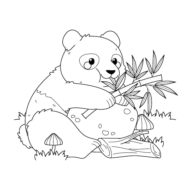 coloriage Panda de pour enfants