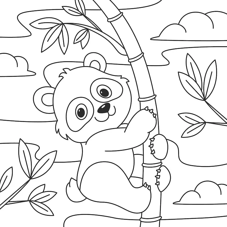 coloriage Panda à imprimer pour enfants