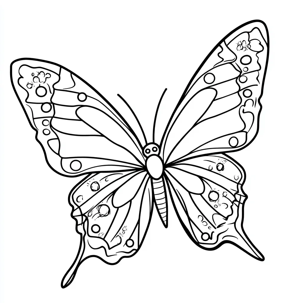 coloriage Papillon à imprimer pour enfant de 9 ans