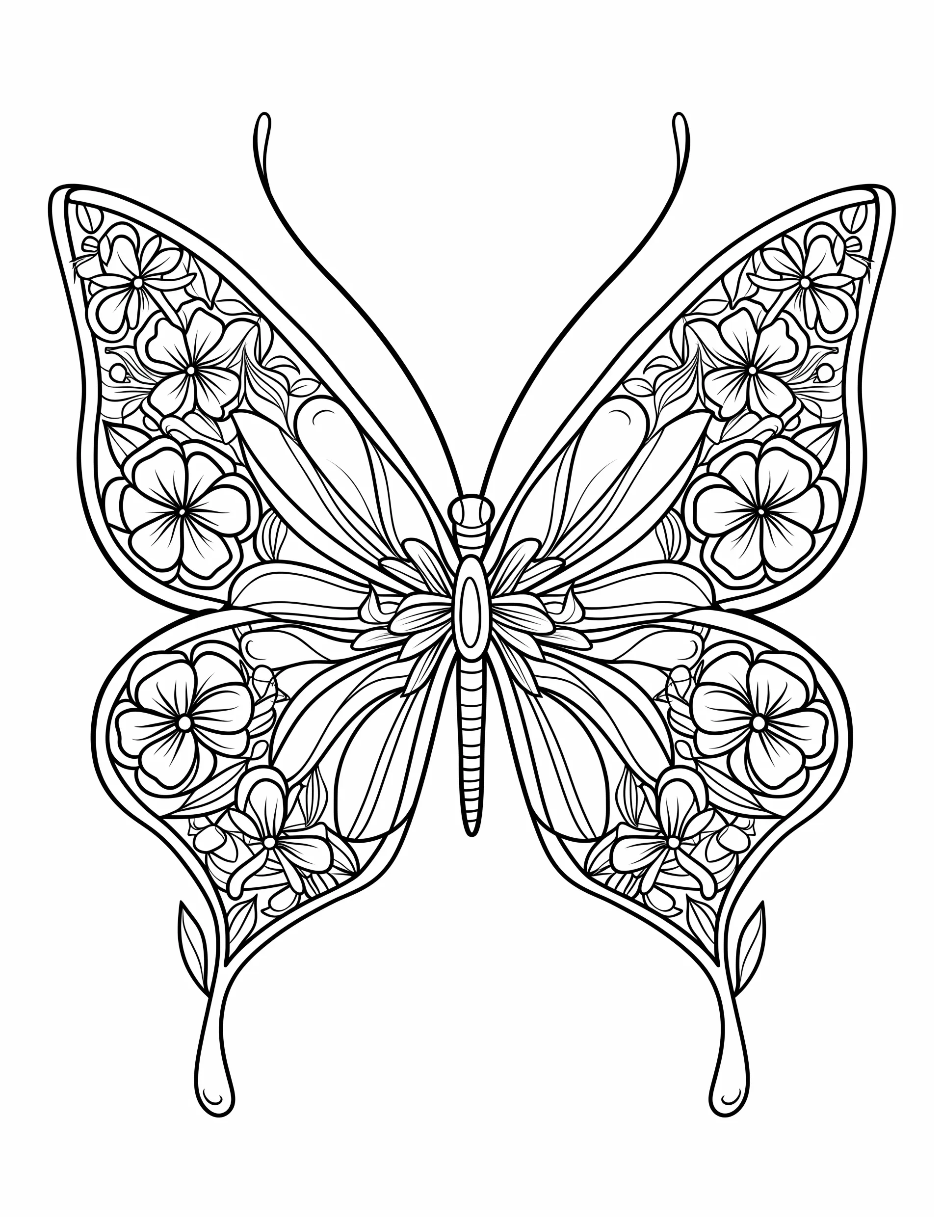 coloriage Papillon pour enfant de 3 ans