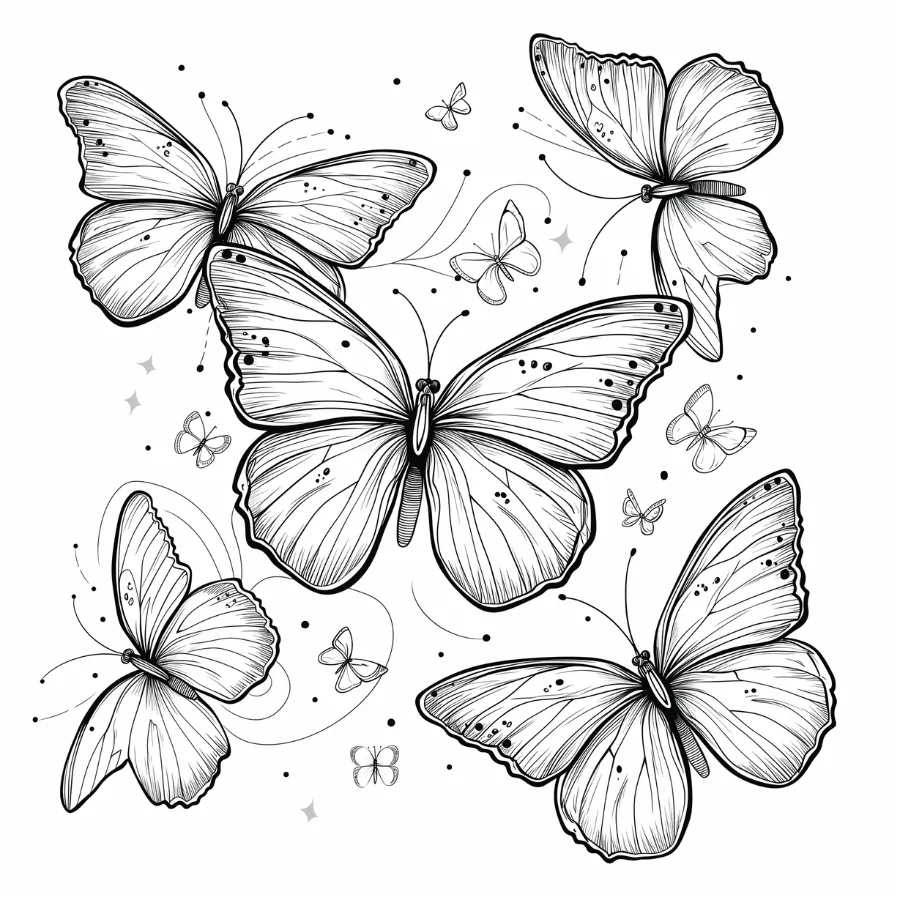 coloriage Papillon pour enfant de 8 ans