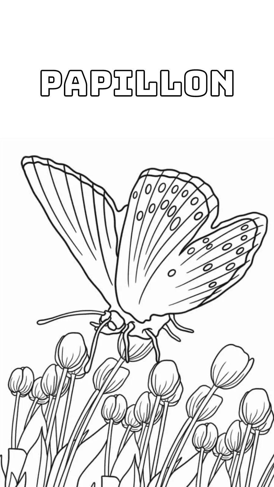 coloriage Papillon d'enfant a imprimer