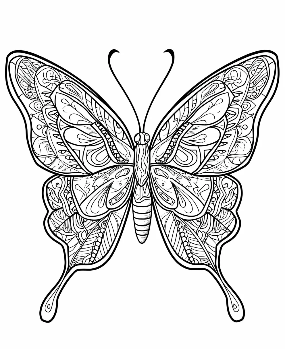 image de coloriage Papillon pour enfant 1