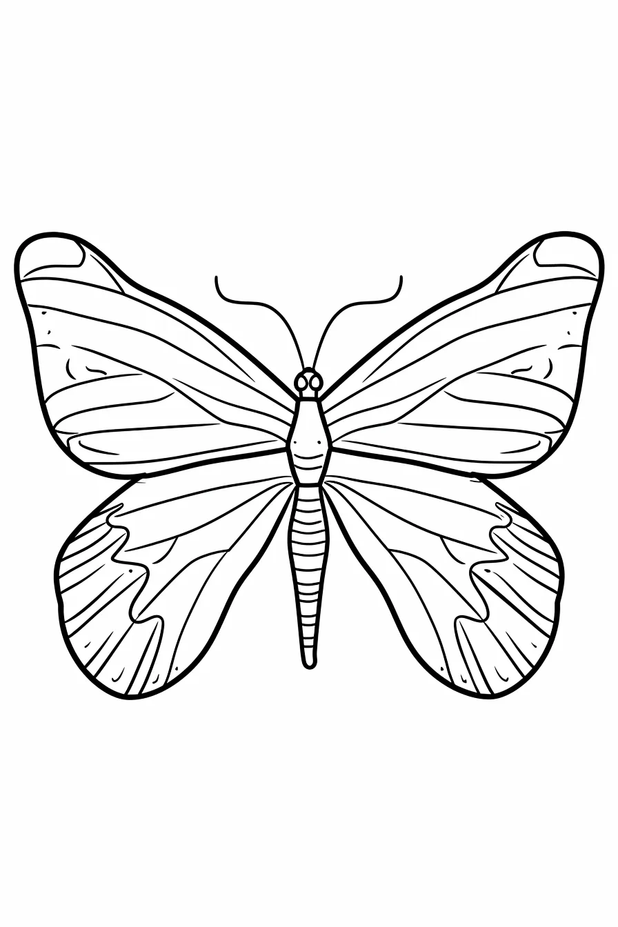 coloriage Papillon pour enfant de 4 ans