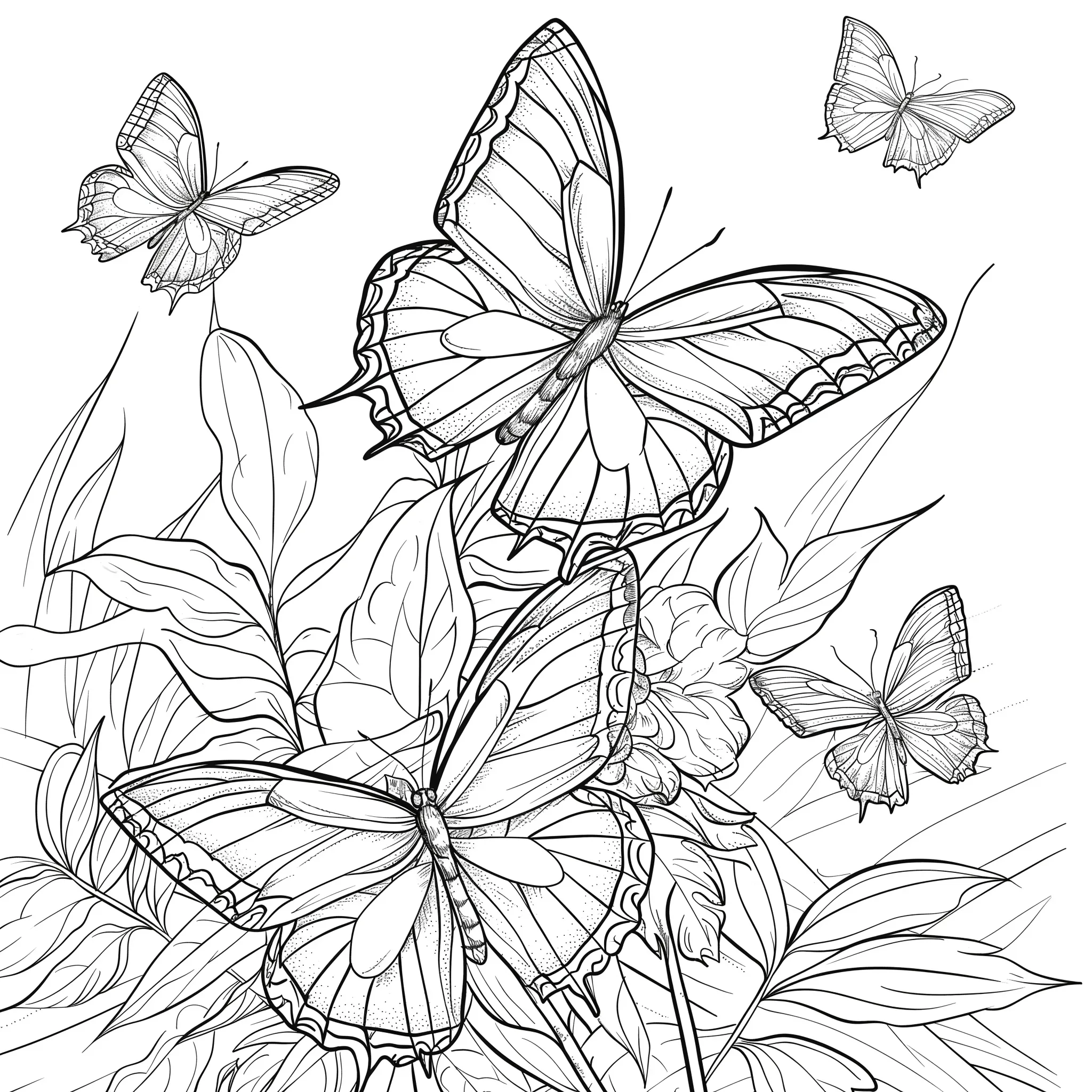 coloriage Papillon gratuit pour enfants