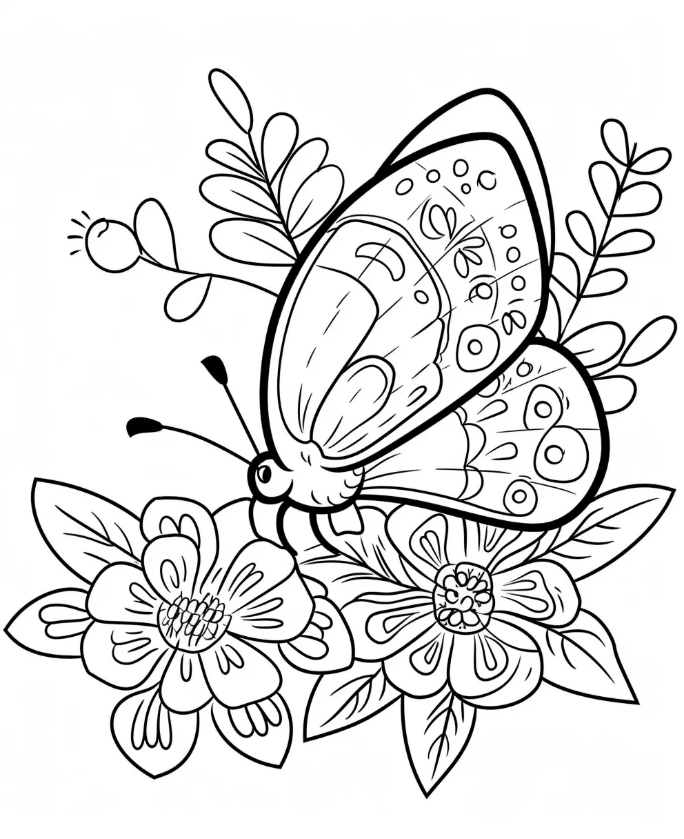 coloriage Papillon à imprimer pour enfant de 3 ans