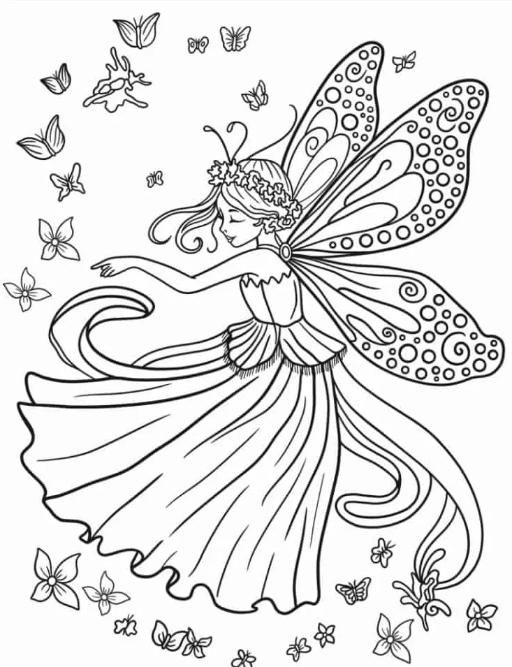 coloriage Papillon à imprimer pour enfant de 7 ans