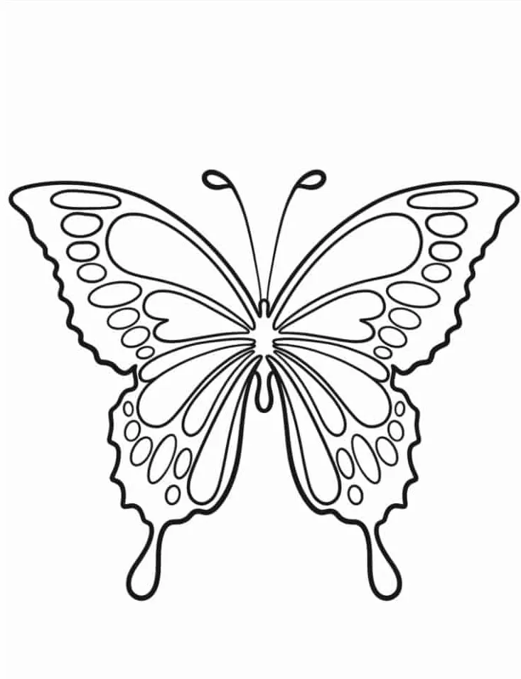 coloriage Papillon gratuit pour enfants 1