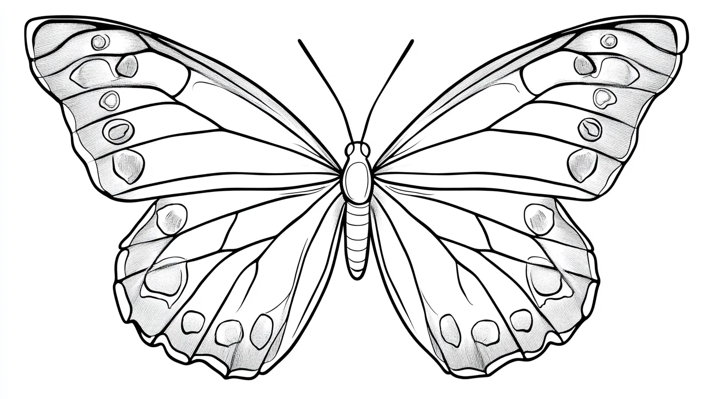 coloriage Papillon a imprimer pour enfant de 4 ans