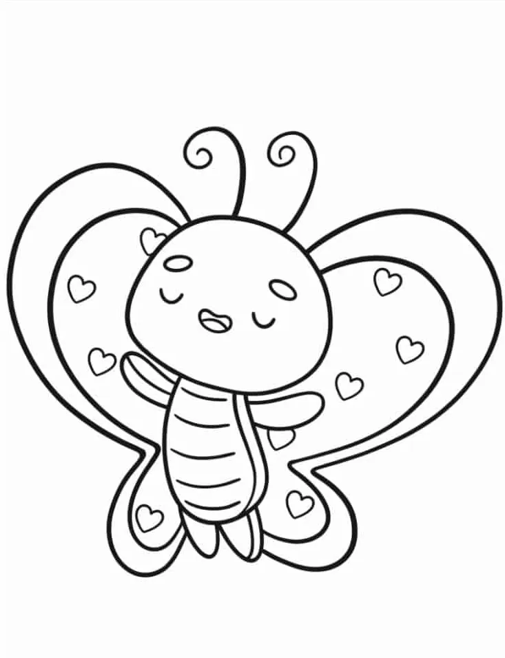 image pour coloriage Papillon enfant 1