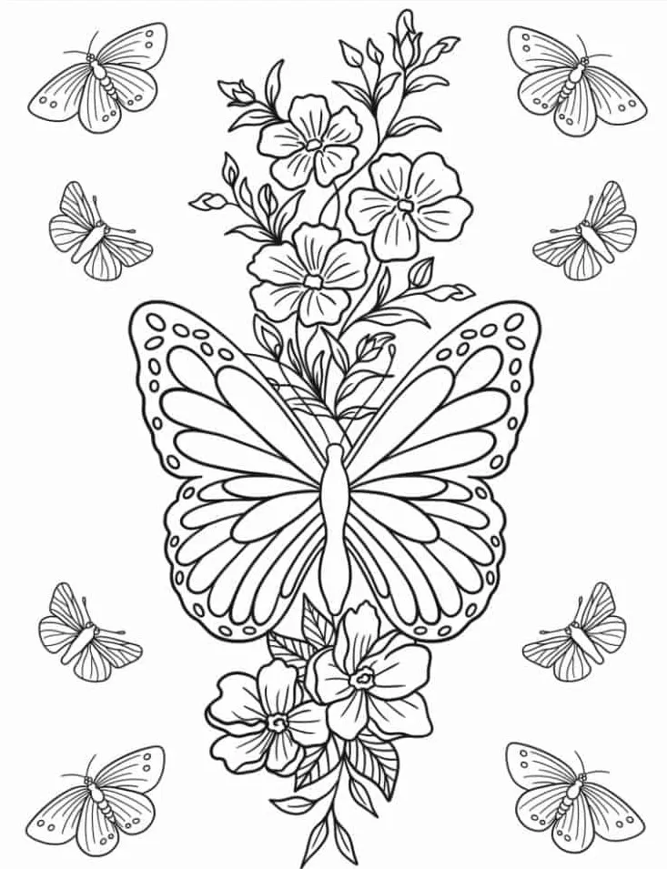 coloriage Papillon pour enfant gratuit