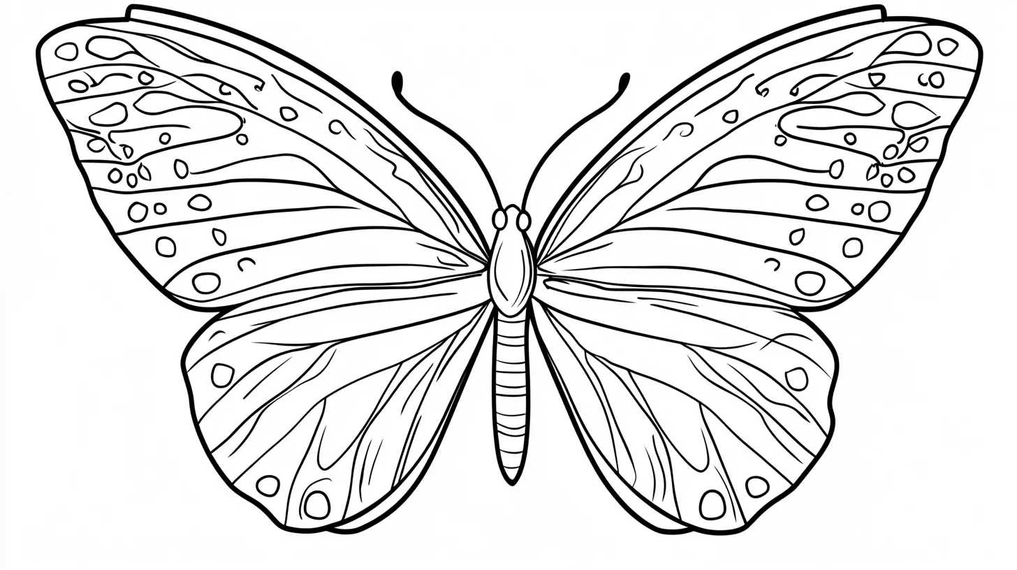 coloriage Papillon pour enfant de 2 ans