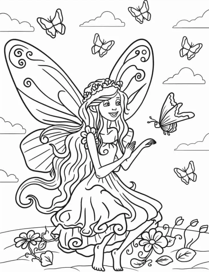 coloriage Papillon pour enfant de 7 ans