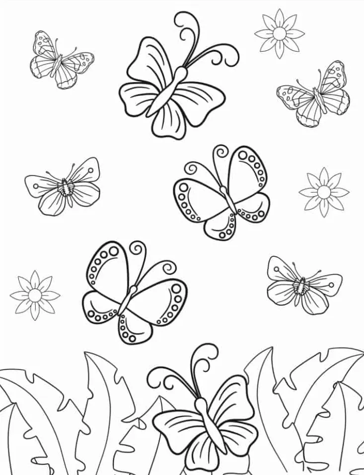 coloriage Papillon pour enfant de 2 ans 1