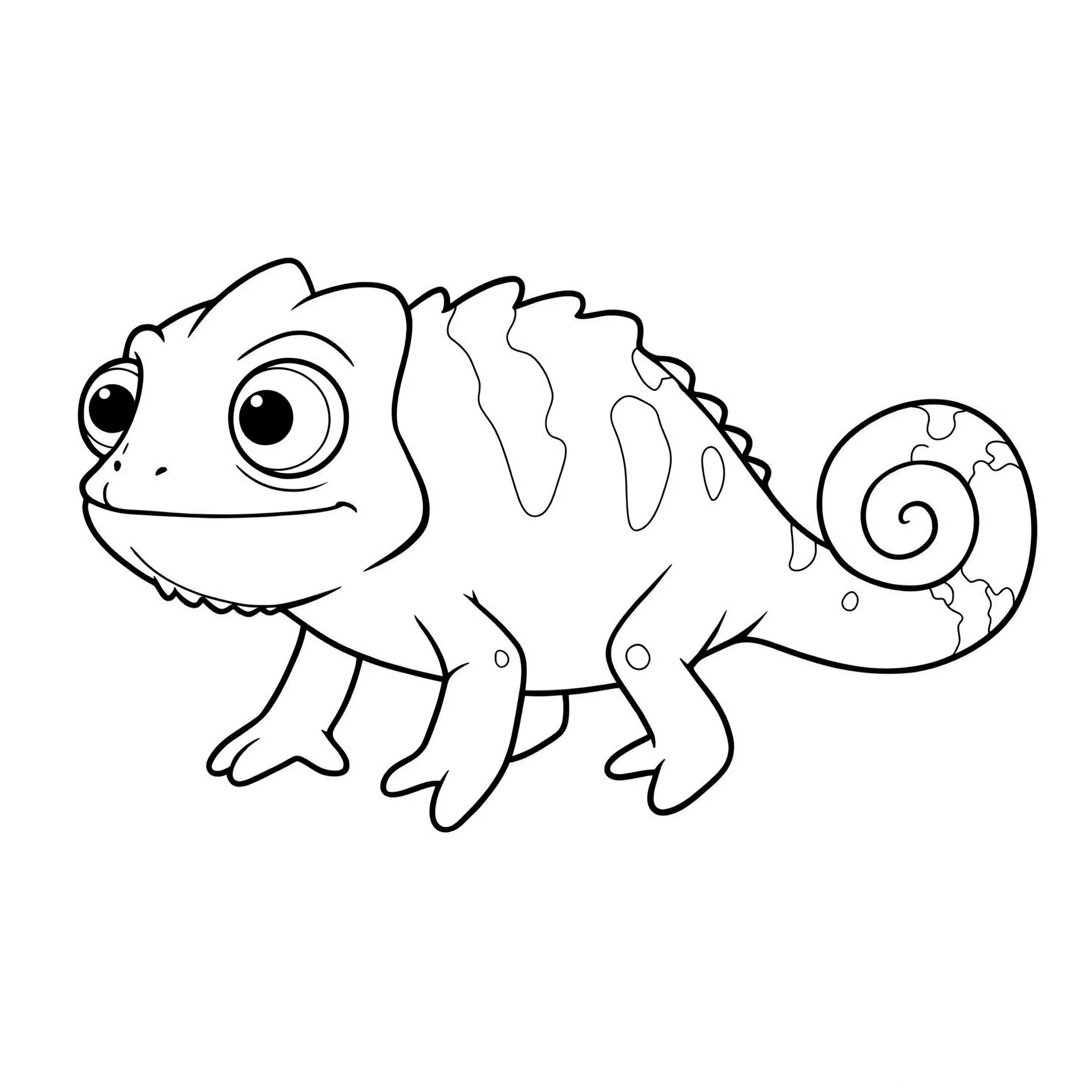 coloriage Pascal, le caméléon pour enfants à imprimer