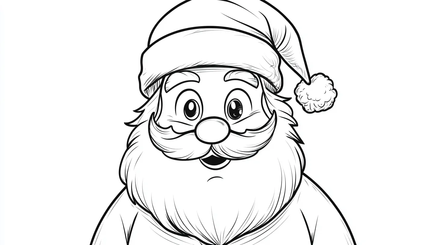 coloriage Pere Noel pour enfant de 4 ans