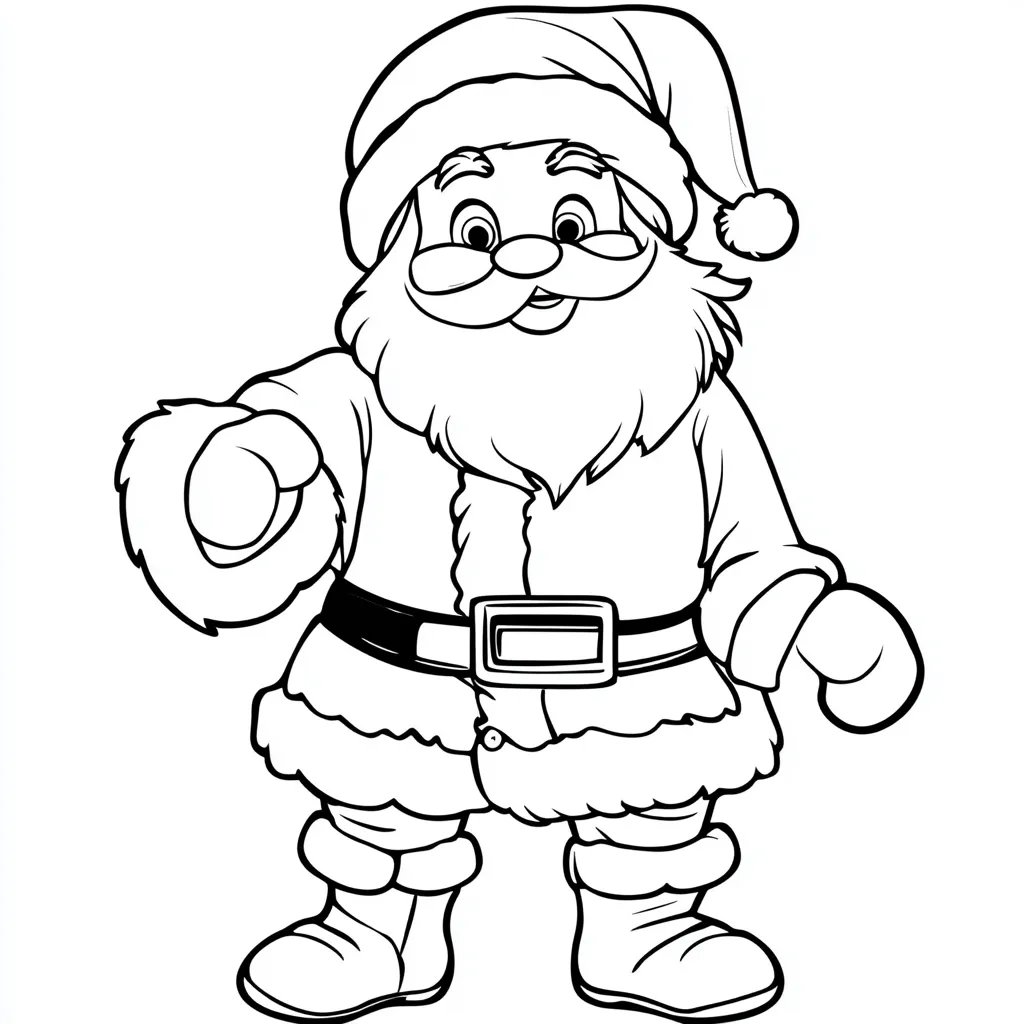 coloriage Pere Noel pour enfants a imprimer gratuit