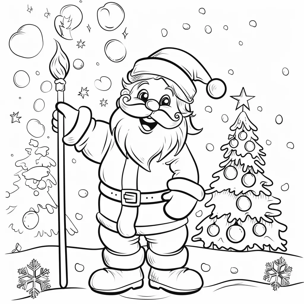 imprimer coloriage Pere Noel gratuit