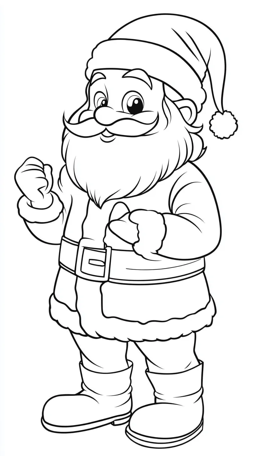 coloriage Pere Noel educatif pour enfant 1