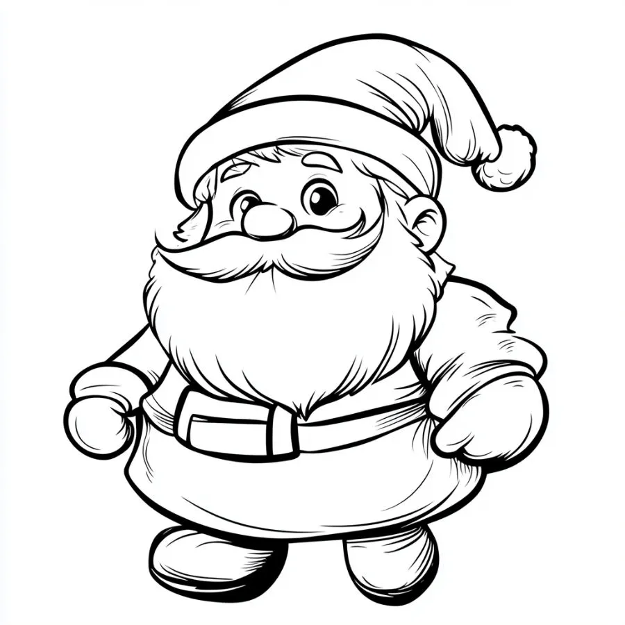 coloriage Pere Noel pour enfant de à imprimer