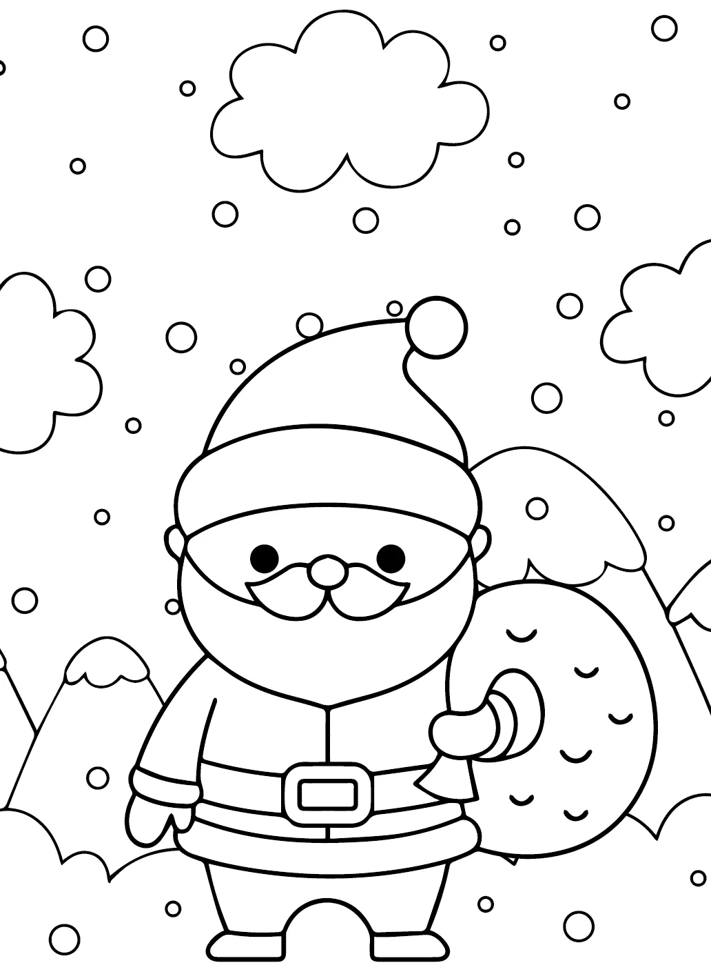 coloriage Pere Noel pour enfant de à imprimer 1