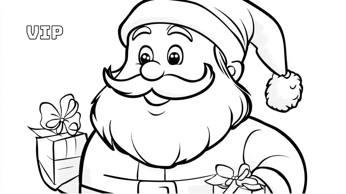 a imprimer coloriage Pere Noel gratuit