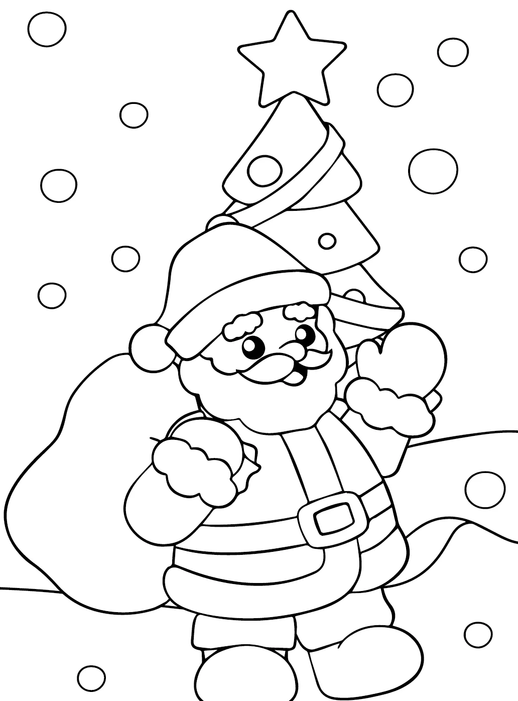 coloriage Pere Noel pour enfant gratuit