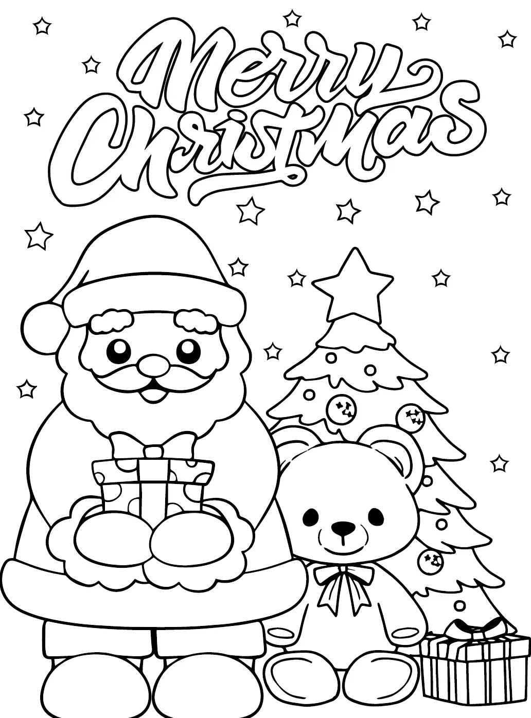 coloriage Pere Noel et découpage à imprimer