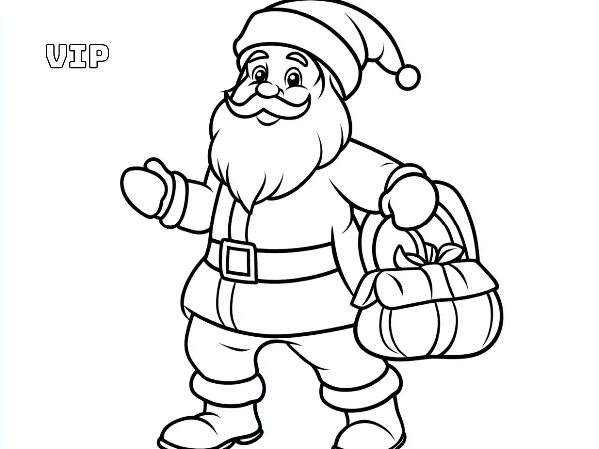 coloriage Pere Noel à imprimer pour enfants