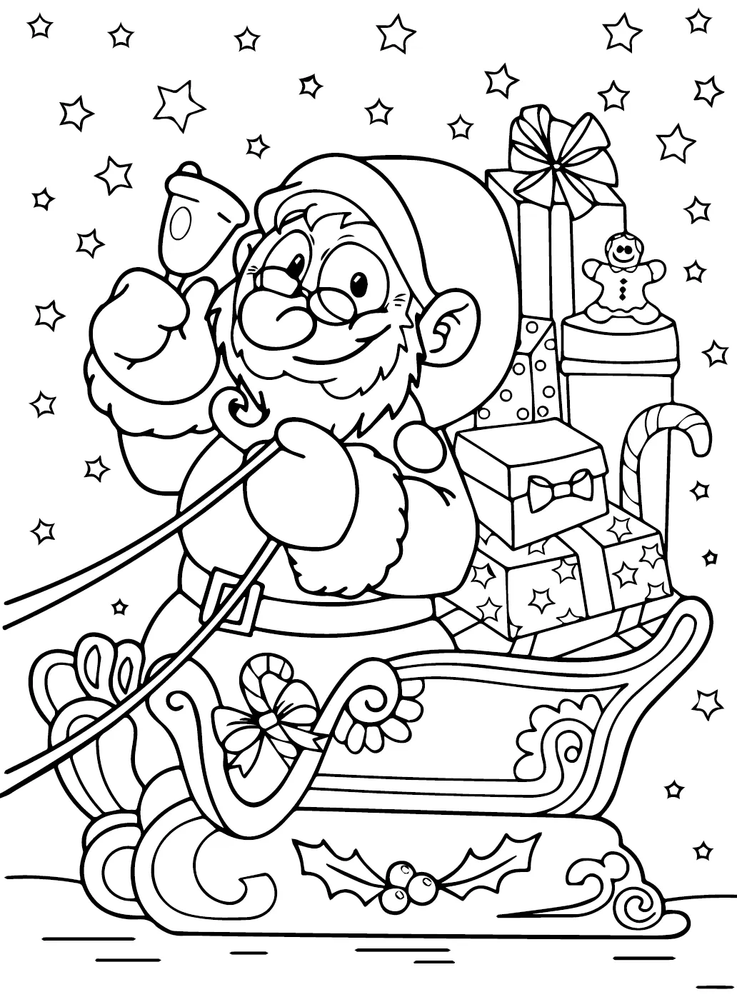 coloriage Pere Noel à imprimer a4 1