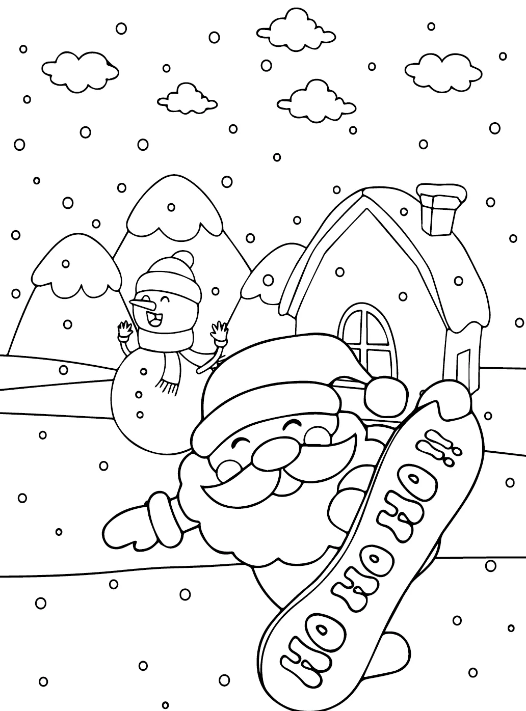 coloriage Pere Noel pour enfant de 10 ans