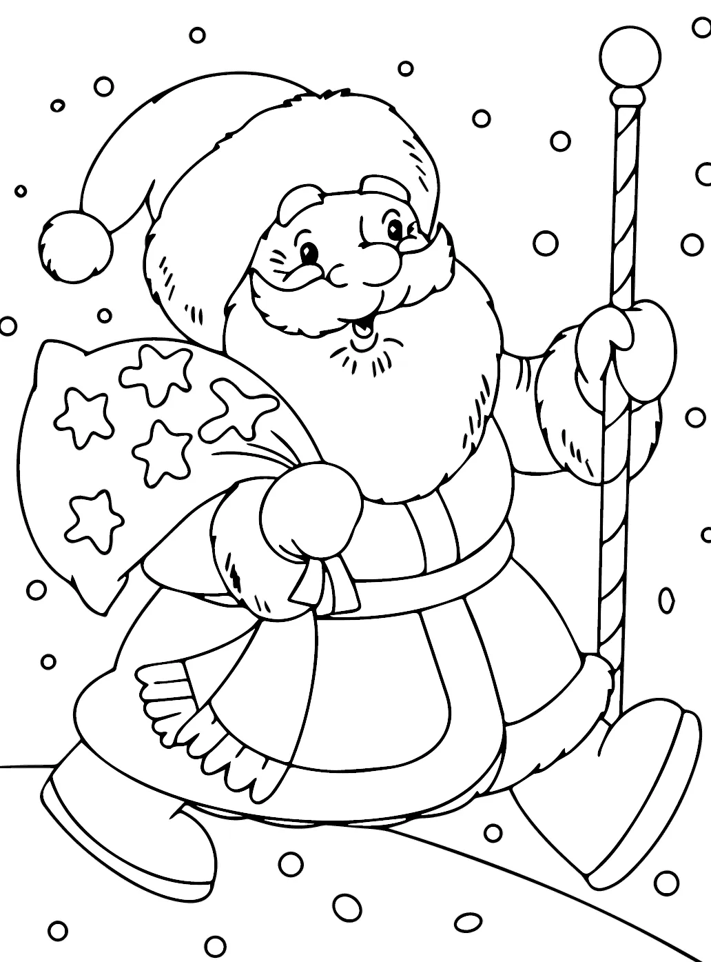 coloriage Pere Noel pour enfants a imprimer 1