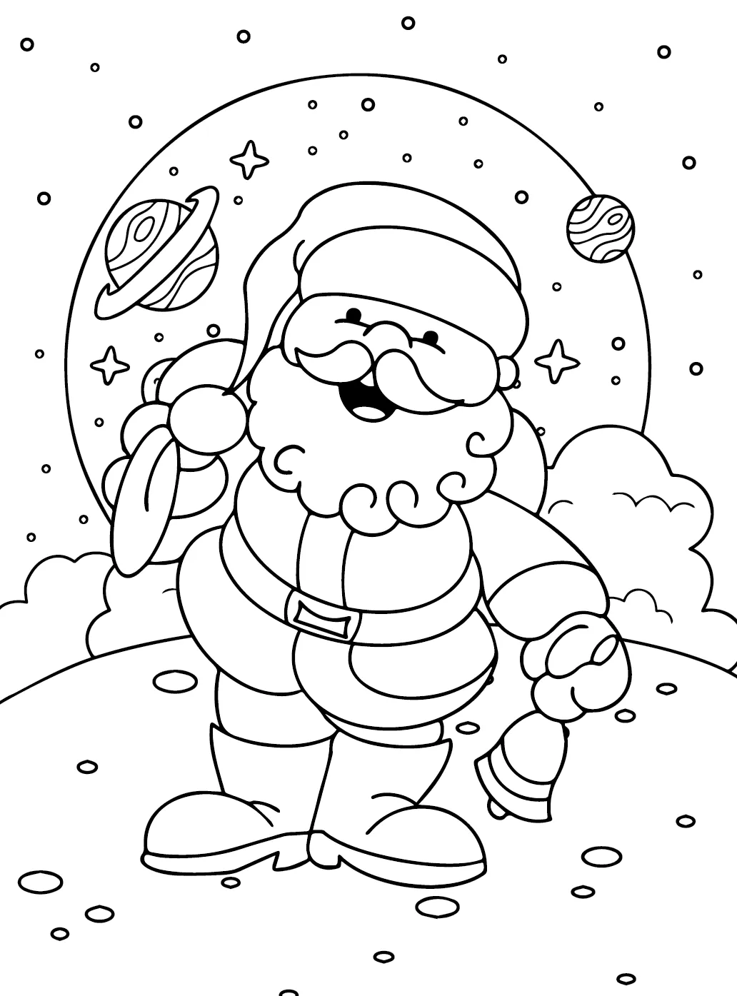 coloriage Pere Noel pour enfants 1