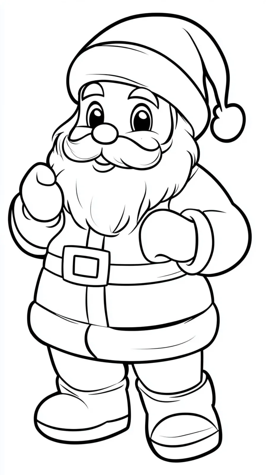 coloriage Pere Noel educatif pour enfant