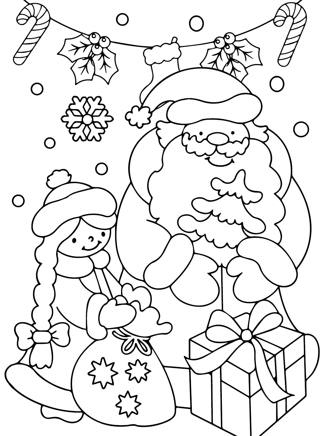 coloriage Pere Noel pour enfant de 8 ans