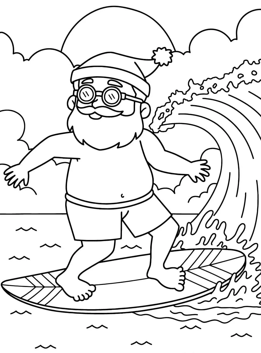 coloriage Pere Noel pour enfant a imprimer gratuit 1