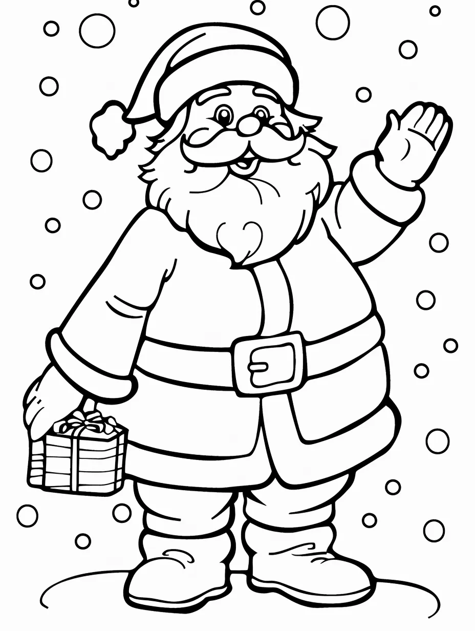 coloriage Pere Noel pour enfant a imprimer gratuit