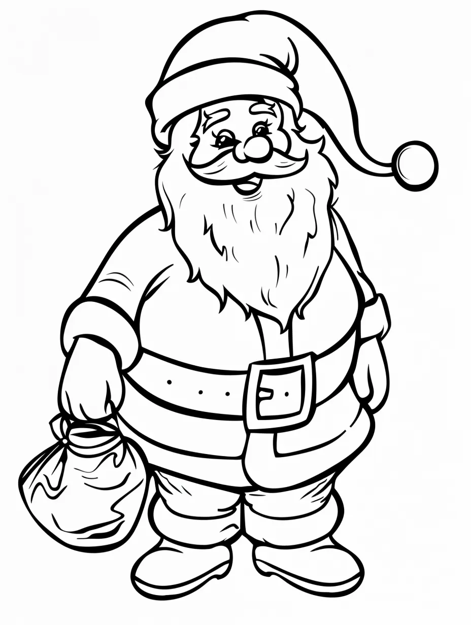 coloriage Pere Noel à imprimer