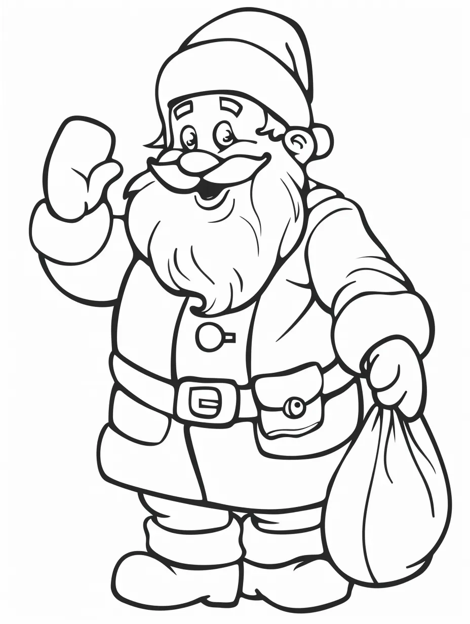 coloriage Pere Noel gratuit à imprimer