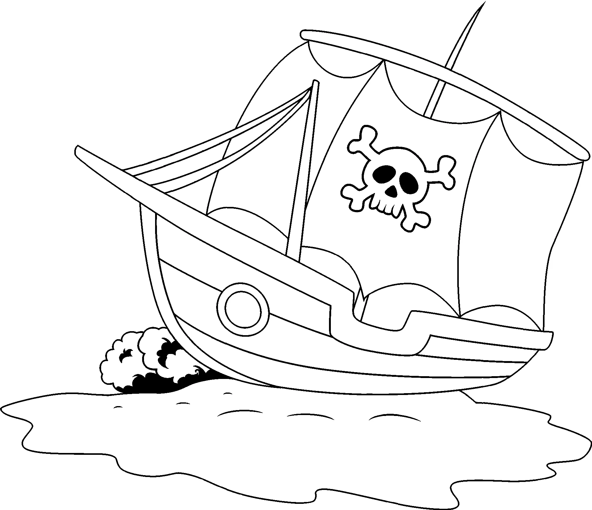 coloriage Pirate pour enfant de 7 ans