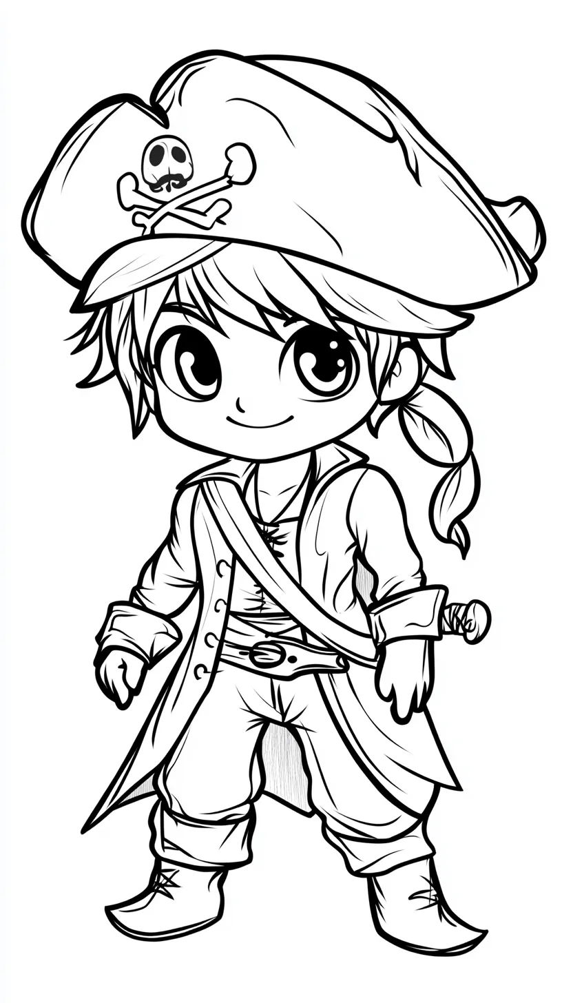 image de coloriage Pirate pour enfant 1