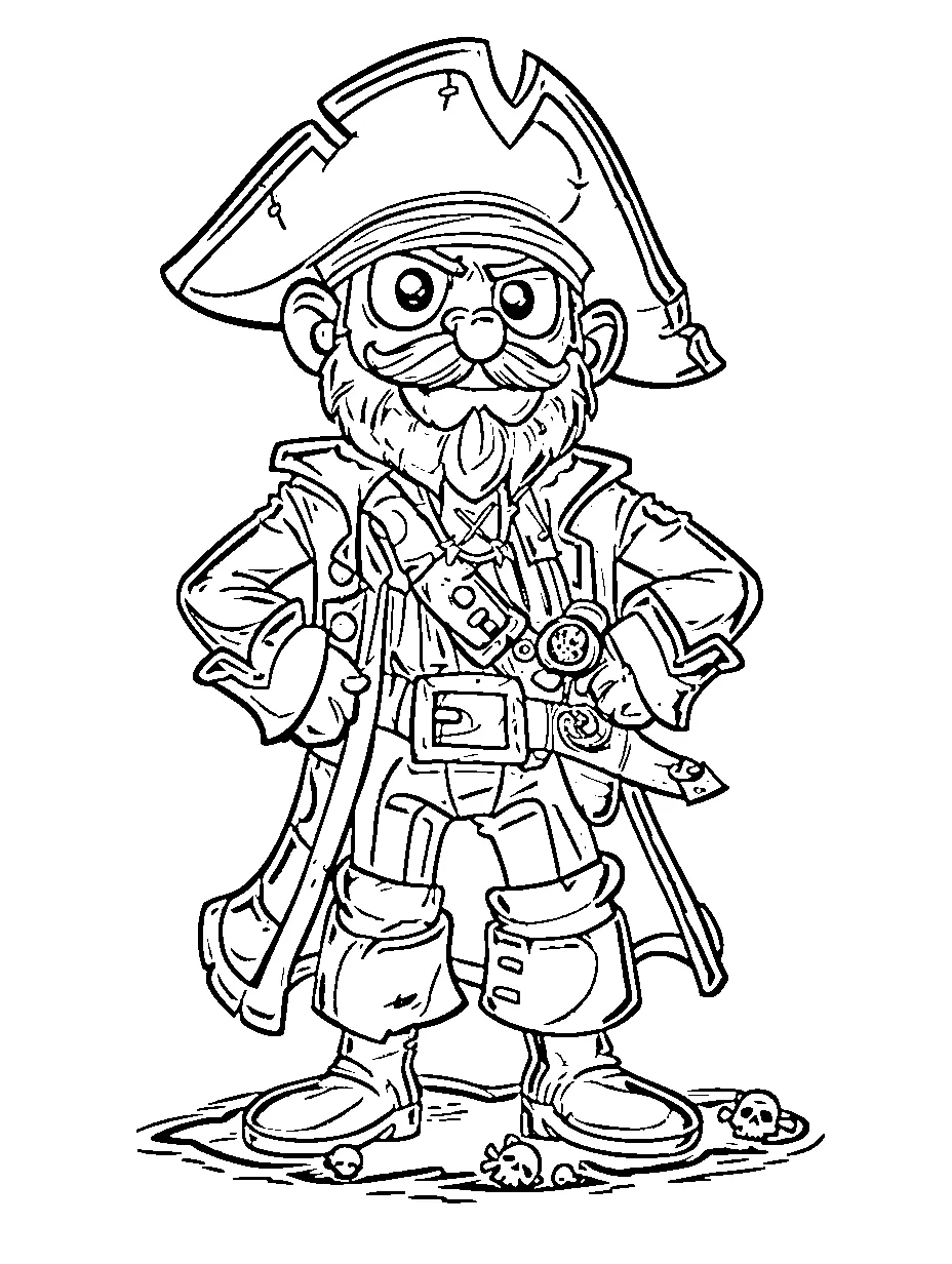 coloriage Pirate à imprimer pour enfant de 4 ans 1