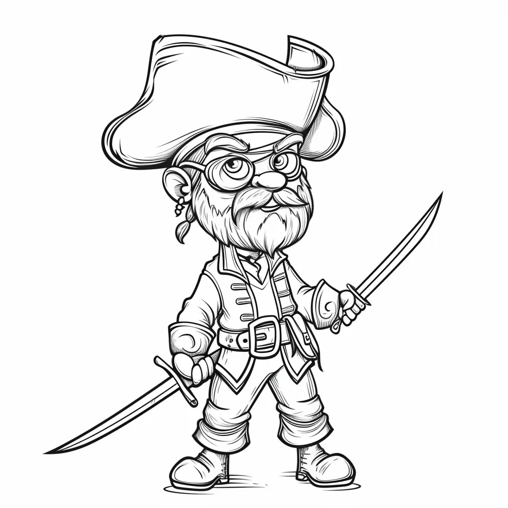 coloriage Pirate à imprimer pour enfant de 6 ans