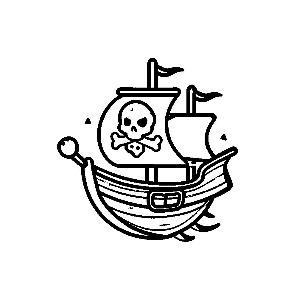 coloriage Pirate et decoupage