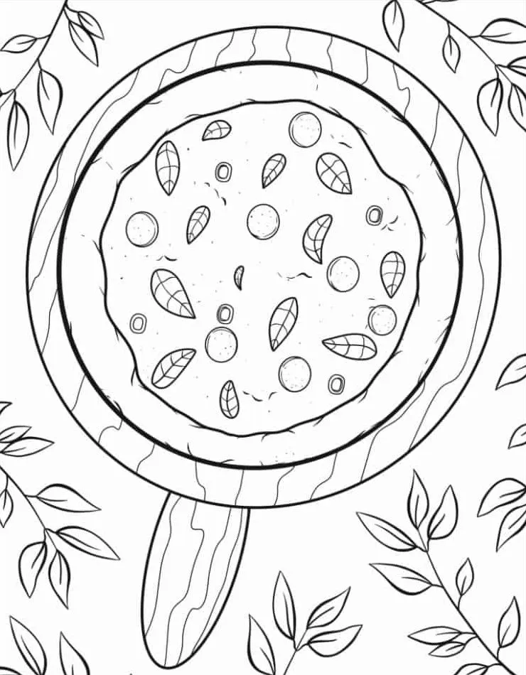 coloriage Pizza pour enfant de 3 ans