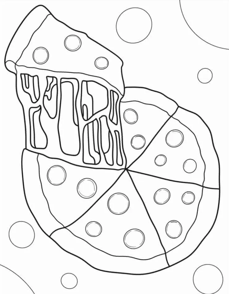 coloriage Pizza a imprimer gratuit