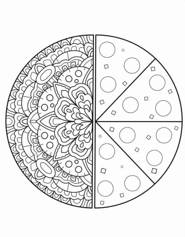 coloriage Pizza à imprimer pdf gratuit